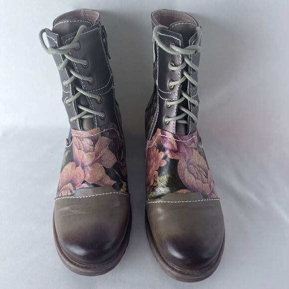 Women's ELITES By Corky's Brown artsy Leather Ankle Boots-Size 7-ALICIA - Picture 3 of 9